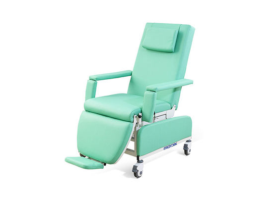 เก้าอี้เก็บเลือดแพทย์เคลื่อนที่พร้อมพนักพิงและที่วางขาปรับระดับได้