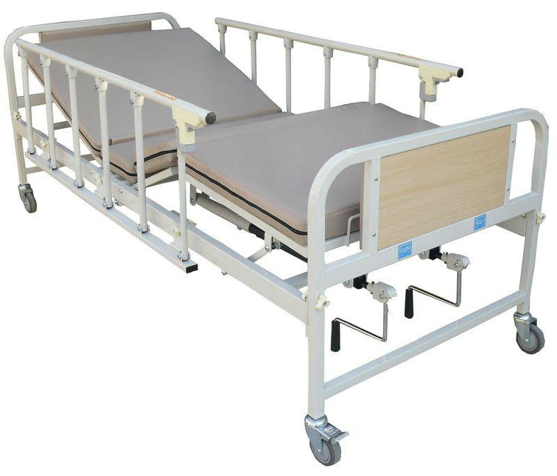 Multi-Purpose Handicapped Manual เตียงที่โรงพยาบาลพร้อมที่นอนตาข่ายลวด