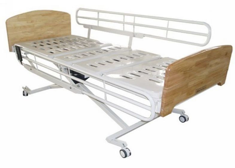 โครงเหล็กเคลือบโครงสร้างเตียงพยาบาลที่มีรางด้านข้างแบบยุบได้