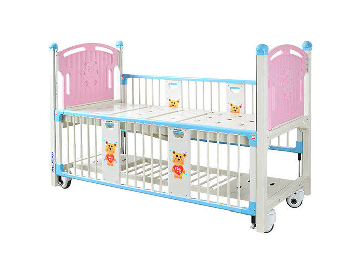 เตียงเด็กโรงพยาบาล Crank Pink สองจุดปรับพนักพิงสำหรับเด็ก