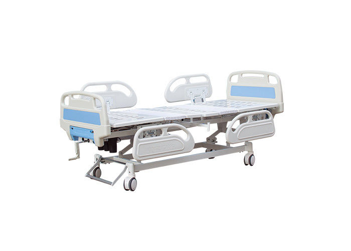 เตียงโรงพยาบาลไฟฟ้าแบบปรับได้พร้อมราง ABS สีเสริม
