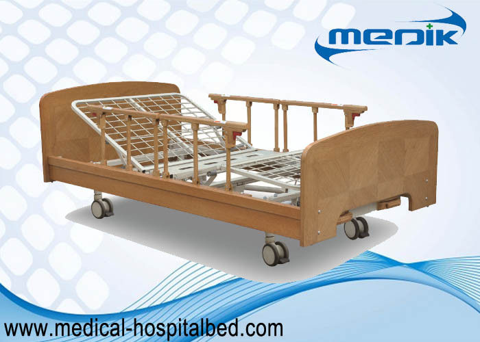สองมือ Crank พยาบาลเตียงเตียงโครงสร้างของแข็งโครงสร้างอลูมิเนียมล้อด้านข้าง