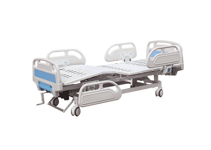 เตียงโรงพยาบาลไฟฟ้าแบบปรับได้พร้อมราง ABS สีเสริม