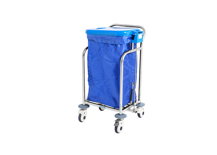 MK S17 Hospital Linen Trolley เครื่องมือผ่าตัดสแตนเลสพร้อมกระเป๋าหนึ่งใบ