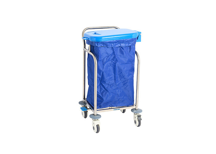 MK S17 Hospital Linen Trolley เครื่องมือผ่าตัดสแตนเลสพร้อมกระเป๋าหนึ่งใบ